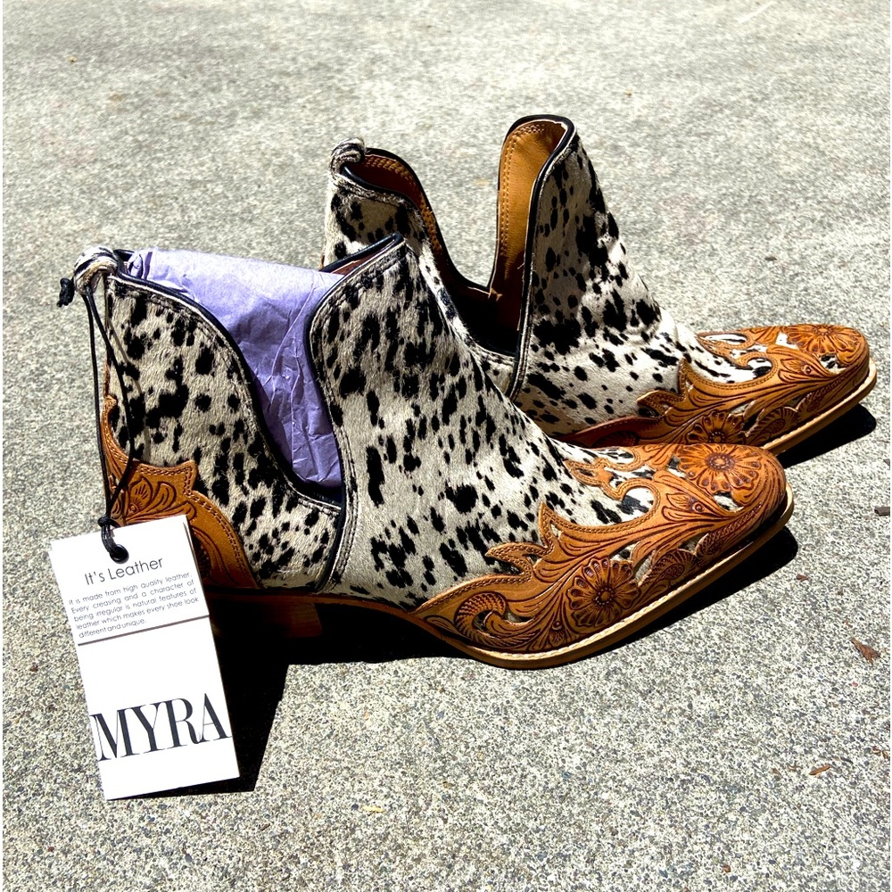 Myra hair on hide booties